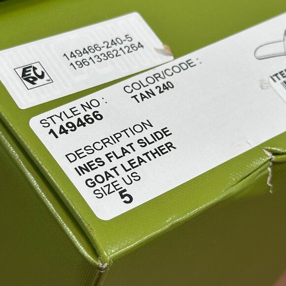 Tory Burch Women's Ines Single Band Slide Tan Sandals Size 5 - Picture 11 of 11